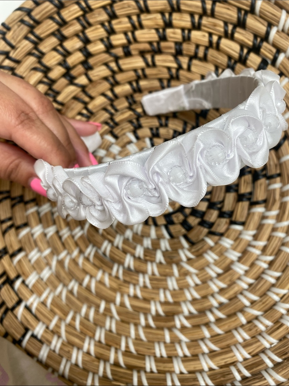 Satin Braided Pearl Accent Headbands - Choose 1 - Picture 5 of 6